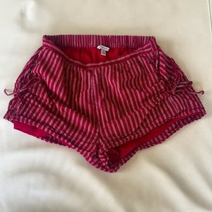 American Eagle Red Pin Stripe Shorts